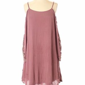 Charlotte Russe Cold-Shoulder Dress in Pink